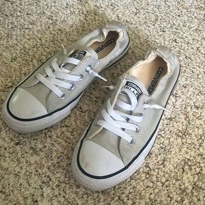Tan low top slip on converse